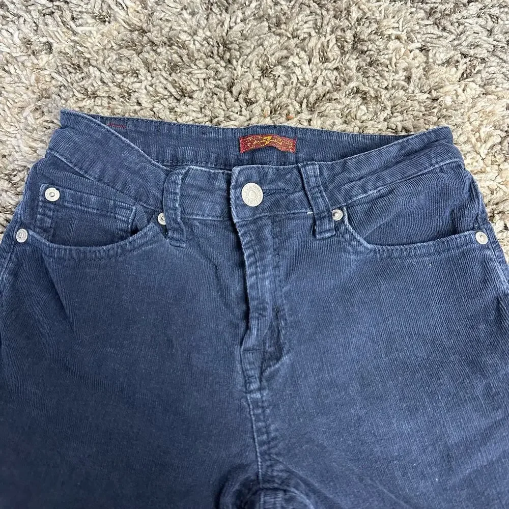 7 For all Mankind Navy Blue Skinny Cords Corduroy Pants Boys 12.